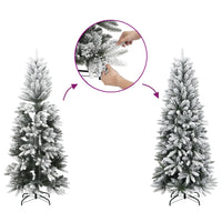 Albero di Natale Artificiale con 150 LED e Neve Fioccata 120 cm 3315763