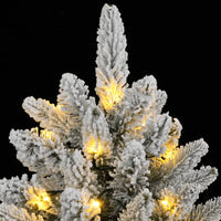 vidaXL Albero di Natale Artificiale con 150 LED e Neve Fioccata 120 cm