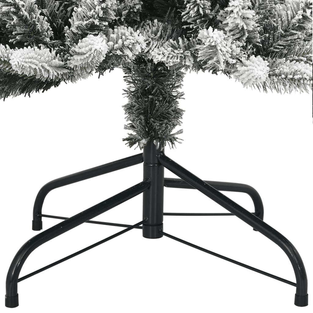 vidaXL Albero di Natale Artificiale con 150 LED e Neve Fioccata 120 cm