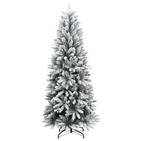 Albero di Natale Artificiale con 150 LED e Neve Fioccata 150 cm 3315764