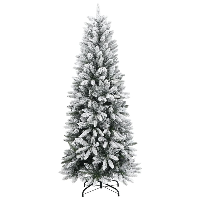 Albero di Natale Artificiale con 150 LED e Neve Fioccata 150 cm 3315764