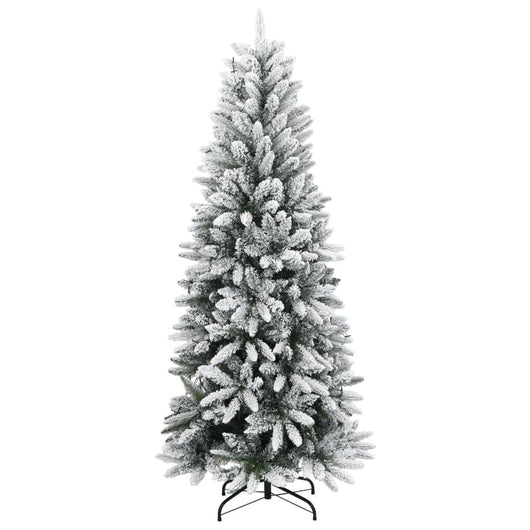 Albero di Natale Artificiale-Albero Natalizio con 150 LED e Neve Fioccata 150 cm 772770