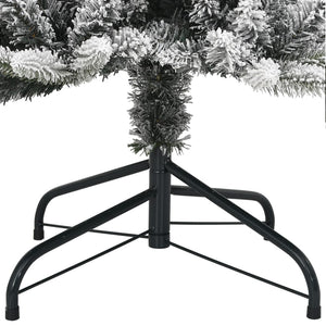 Albero di Natale Artificiale-Albero Natalizio con 150 LED e Neve Fioccata 150 cm 772770