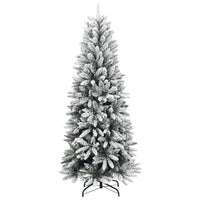 Albero di Natale Artificiale con 300 LED e Neve Floccata 180 cm 3315765