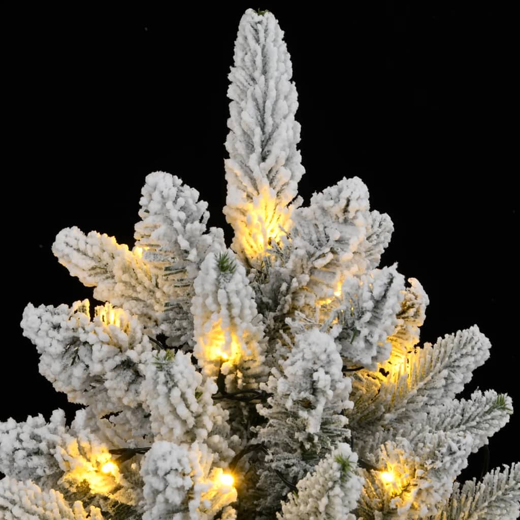 Albero di Natale Artificiale con 300 LED e Neve Floccata 240 cm 3315767