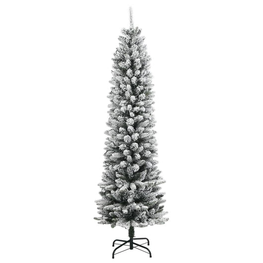 Albero di Natale Artificiale-Decorazioni natalizie con 300 LED e Neve Floccata 210 cm
