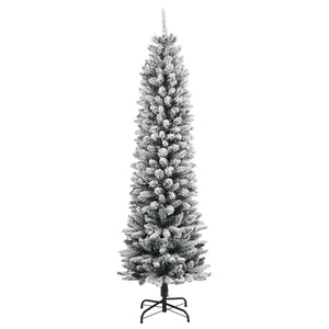 Albero di Natale Artificiale con 300 LED e Neve Floccata 210 cm 3315771