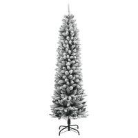 Albero di Natale Artificiale con 300 LED e Neve Floccata 240 cm 3315772