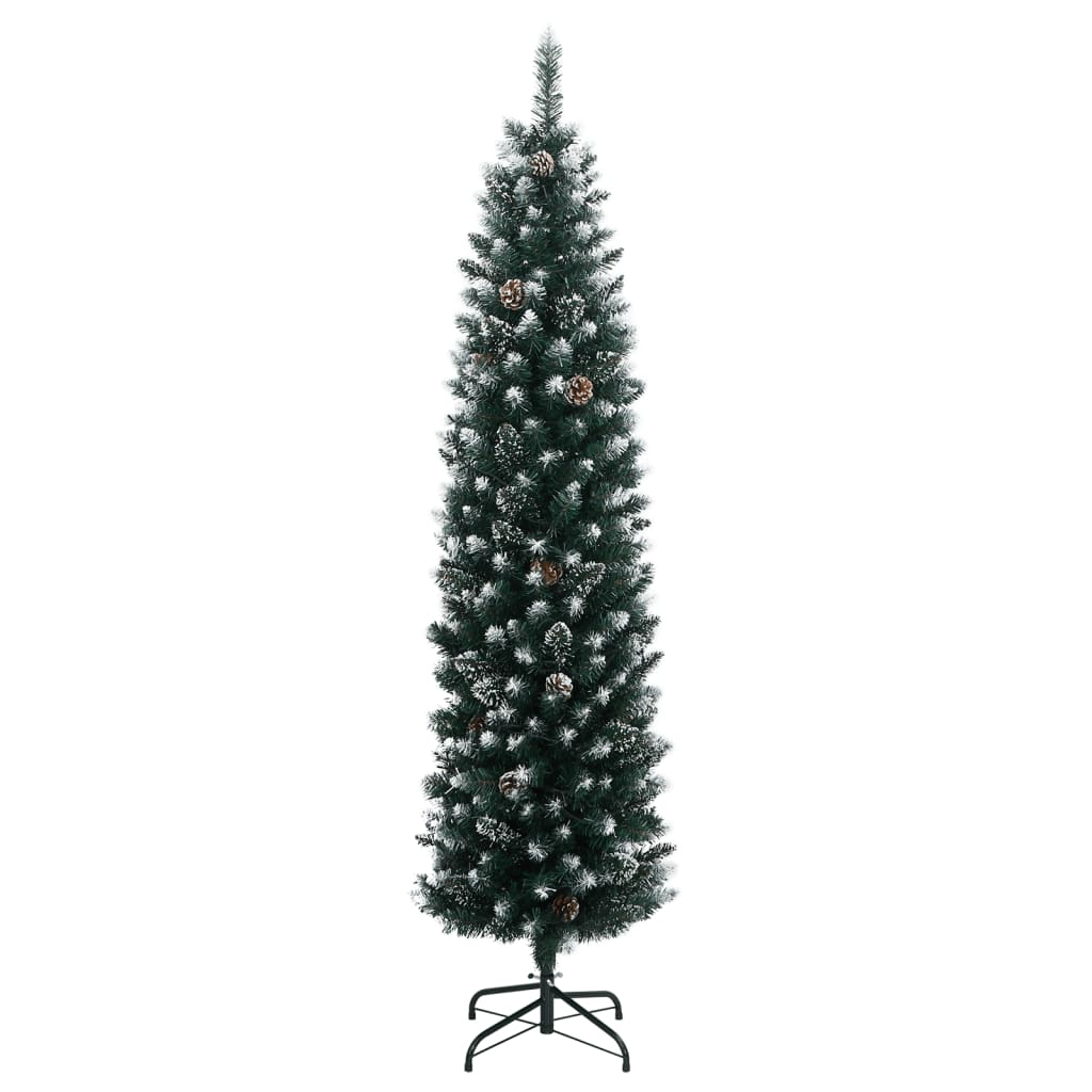 Albero di Natale Artificiale Sottile con 150 LED 120 cm 3315778