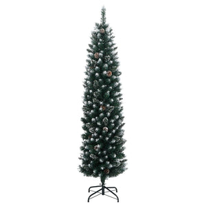 Albero di Natale Artificiale Sottile con 150 LED 150 cm