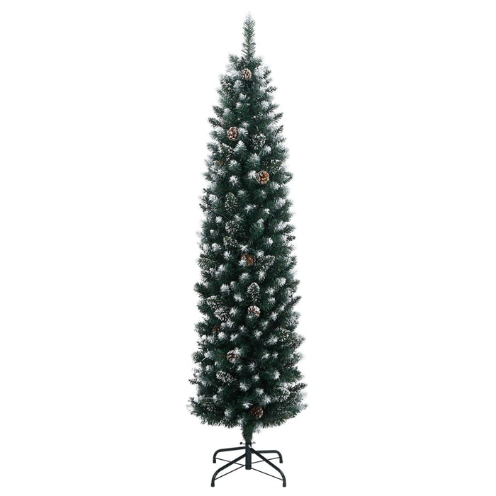 Albero di Natale Artificiale Sottile con 150 LED 150 cm