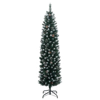 Albero di Natale Artificiale Sottile con 150 LED 150 cm 3315779