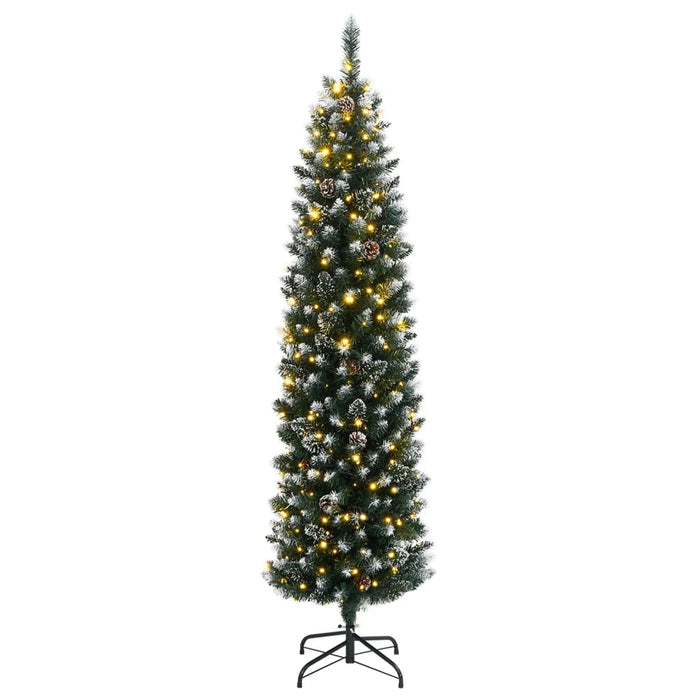 Albero di Natale Artificiale Sottile con 150 LED 150 cm