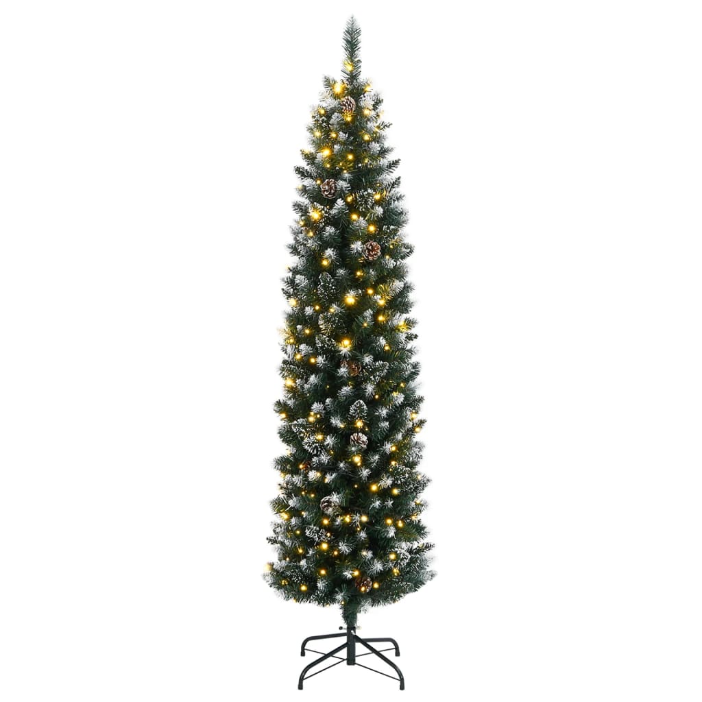 Albero di Natale Artificiale Sottile con 150 LED 150 cm 3315779