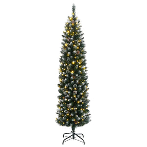 Albero di Natale Artificiale Sottile con 150 LED 150 cm 3315779