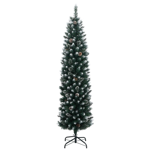 vidaXL Albero di Natale Artificiale Sottile con 300 LED 180 cm