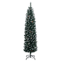 vidaXL Albero di Natale Artificiale Sottile con 300 LED 180 cm