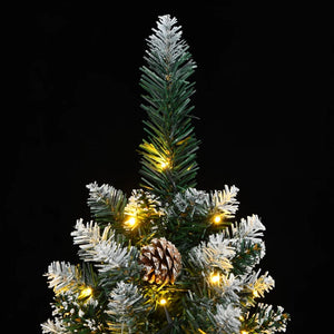 vidaXL Albero di Natale Artificiale Sottile con 300 LED 180 cm
