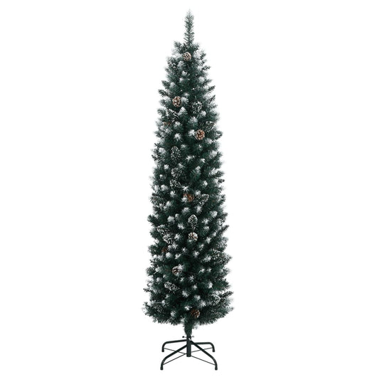 vidaXL Albero di Natale Artificiale Sottile con 300 LED 210 cm