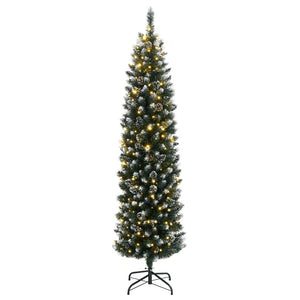 Albero di Natale Artificiale Sottile con 300 LED 210 cm 3315781