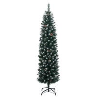 vidaXL Albero di Natale Artificiale Sottile 300 LED 240 cm