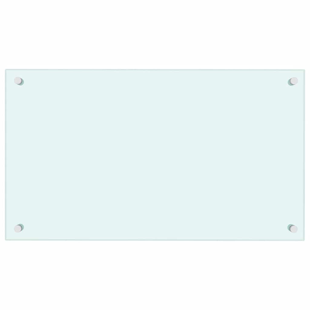 Paraschizzi per Cucina 2 pz Bianchi 70x40 cm in Vetro Temperato 3315783