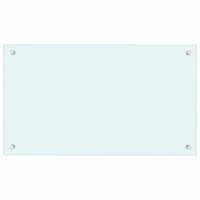 Paraschizzi per Cucina 2 pz Bianchi 70x40 cm in Vetro Temperato 3315783