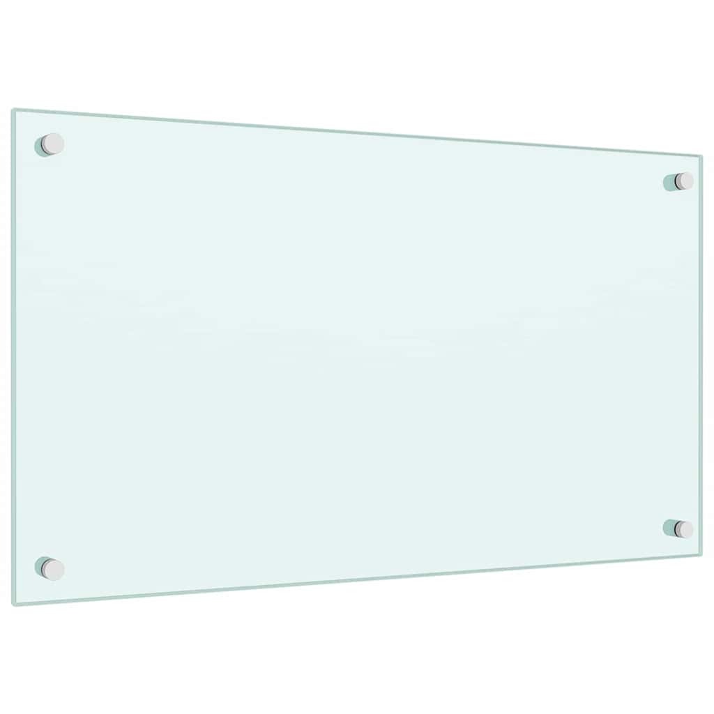 vidaXL Paraschizzi per Cucina 2 pz Bianchi 70x40 cm in Vetro Temperato