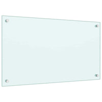 vidaXL Paraschizzi per Cucina 2 pz Bianchi 70x40 cm in Vetro Temperato