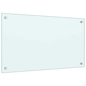vidaXL Paraschizzi per Cucina 2 pz Bianchi 70x40 cm in Vetro Temperato