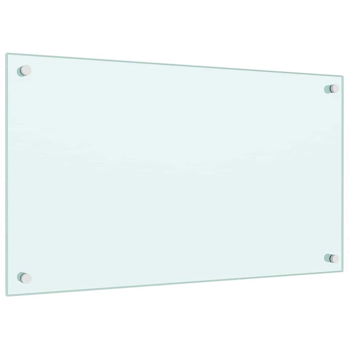 vidaXL Paraschizzi per Cucina 2 pz Bianchi 70x40 cm in Vetro Temperato