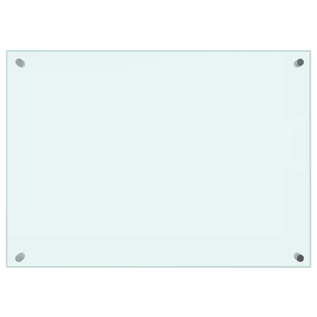 Paraschizzi per Cucina 2 pz Bianchi 70x50 cm in Vetro Temperato