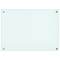 Paraschizzi per Cucina 2 pz Bianchi 70x50 cm in Vetro Temperato 3315784