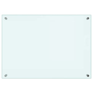 Paraschizzi per Cucina 2 pz Bianchi 70x50 cm in Vetro Temperato 3315784