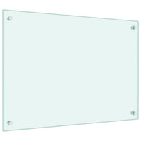 Paraschizzi per Cucina 2 pz Bianchi 70x50 cm in Vetro Temperato