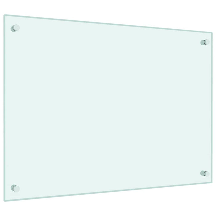 Paraschizzi per Cucina 2 pz Bianchi 70x50 cm in Vetro Temperato