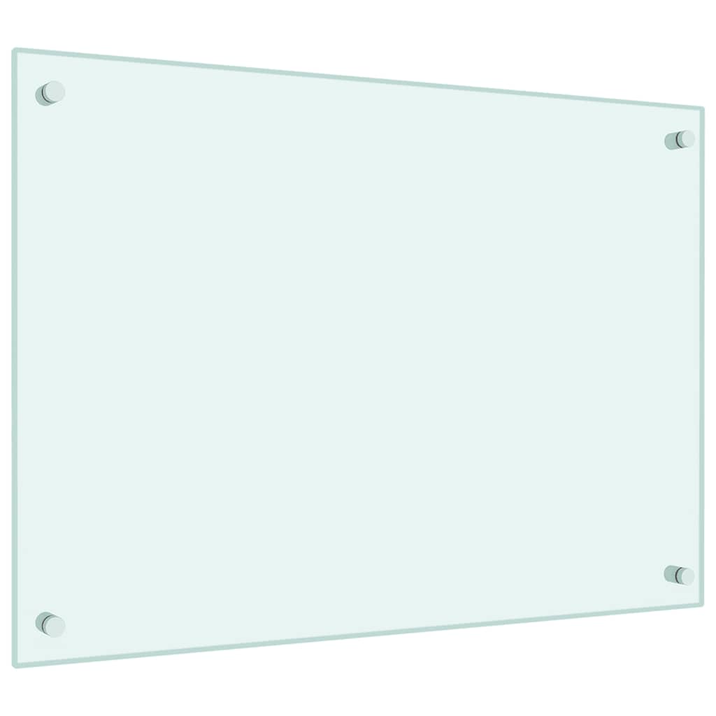 Paraschizzi per Cucina 2 pz-Set di 2 Protezione parete cucina Bianchi 70x50 cm in Vetro Temperato