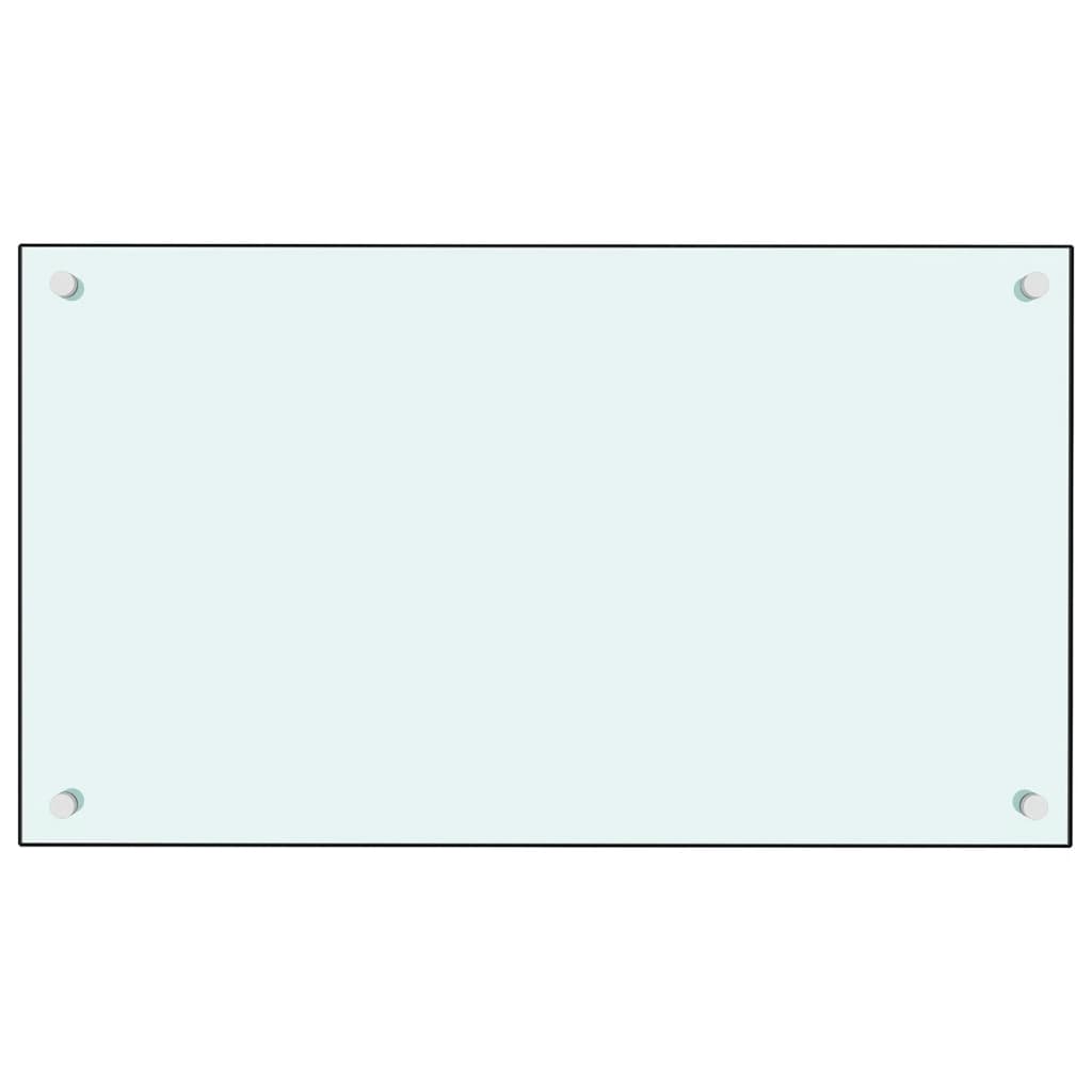 Paraschizzi per Cucina 2 pz Bianchi 70x60 cm in Vetro Temperato 3315785