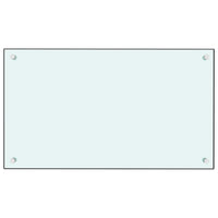 Paraschizzi per Cucina 2 pz Bianchi 70x60 cm in Vetro Temperato 3315785