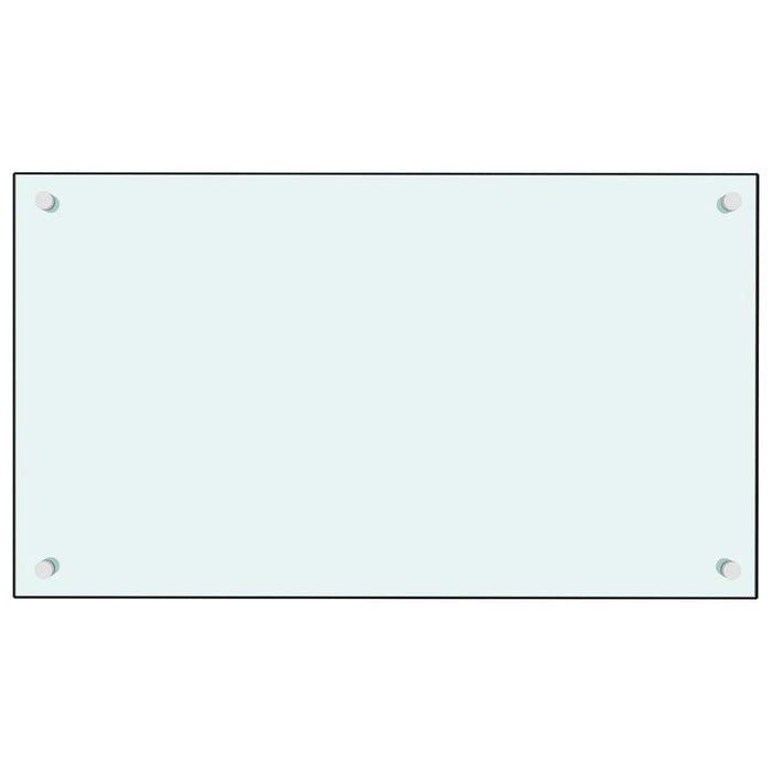 Paraschizzi per Cucina 2 pz Bianchi 70x60 cm in Vetro Temperato 3315785