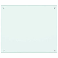 Paraschizzi per Cucina 2 pz Bianchi 70x60 cm in Vetro Temperato