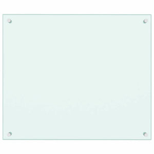 Paraschizzi per Cucina 2 pz Bianchi 70x60 cm in Vetro Temperato