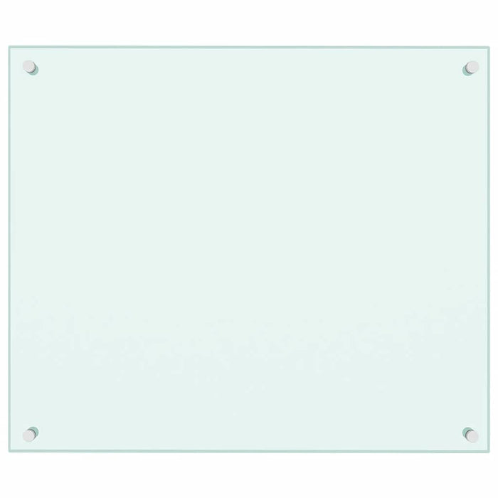 Paraschizzi per Cucina 2 pz Bianchi 70x60 cm in Vetro Temperato