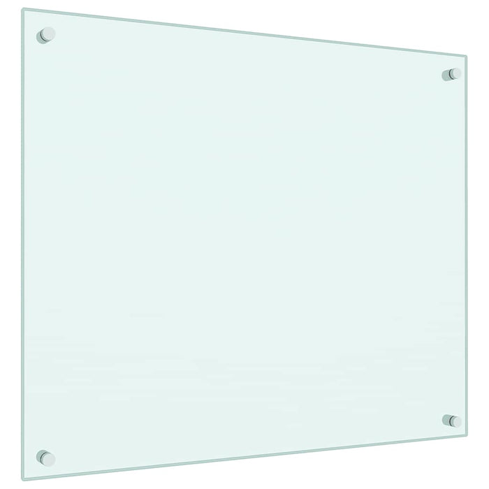 Paraschizzi per Cucina 2 pz Bianchi 70x60 cm in Vetro Temperato