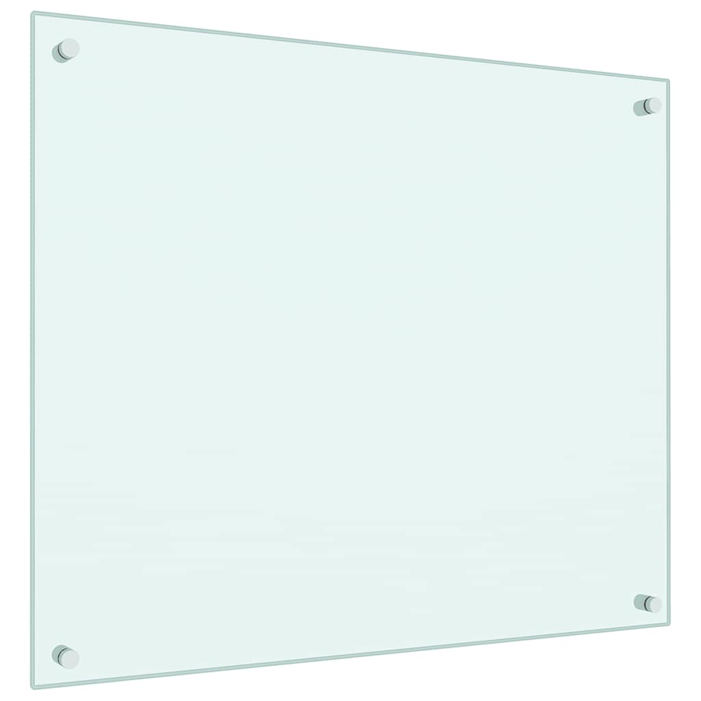 Paraschizzi per Cucina 2 pz-Set di 2 Protezione parete cucina Bianchi 70x60 cm in Vetro Temperato