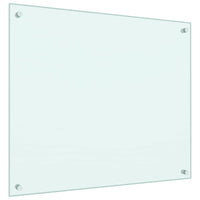 Paraschizzi per Cucina 2 pz-Set di 2 Protezione parete cucina Bianchi 70x60 cm in Vetro Temperato