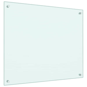 Paraschizzi per Cucina 2 pz-Set di 2 Protezione parete cucina Bianchi 70x60 cm in Vetro Temperato