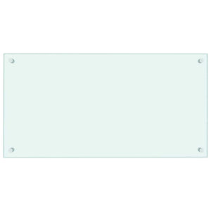 Paraschizzi per Cucina 2 pz Bianchi 80x40 cm in Vetro Temperato