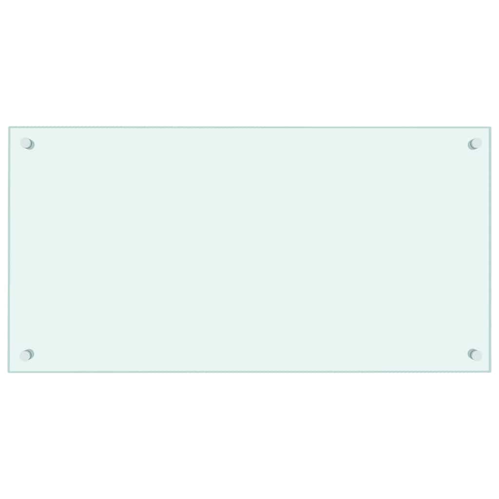 Paraschizzi per Cucina 2 pz Bianchi 80x40 cm in Vetro Temperato 3315786