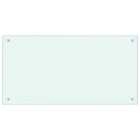 Paraschizzi per Cucina 2 pz Bianchi 80x40 cm in Vetro Temperato 3315786